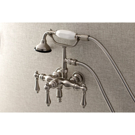 Aqua Vintage 3.38" Wall Mount Tub Faucet With Hand Shower - BUILDMYPLACE