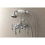 Aqua Vintage 3.38" Wall Mount Tub Faucet With Hand Shower - BUILDMYPLACE