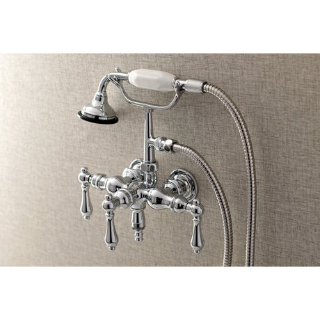 Aqua Vintage 3.38" Wall Mount Tub Faucet With Hand Shower - BUILDMYPLACE