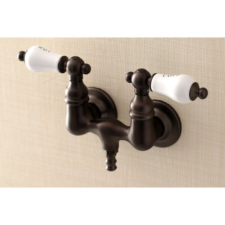 Aqua Vintage 3.4" Wall Mount Tub Faucet In 1.6" Spout Reach - BUILDMYPLACE