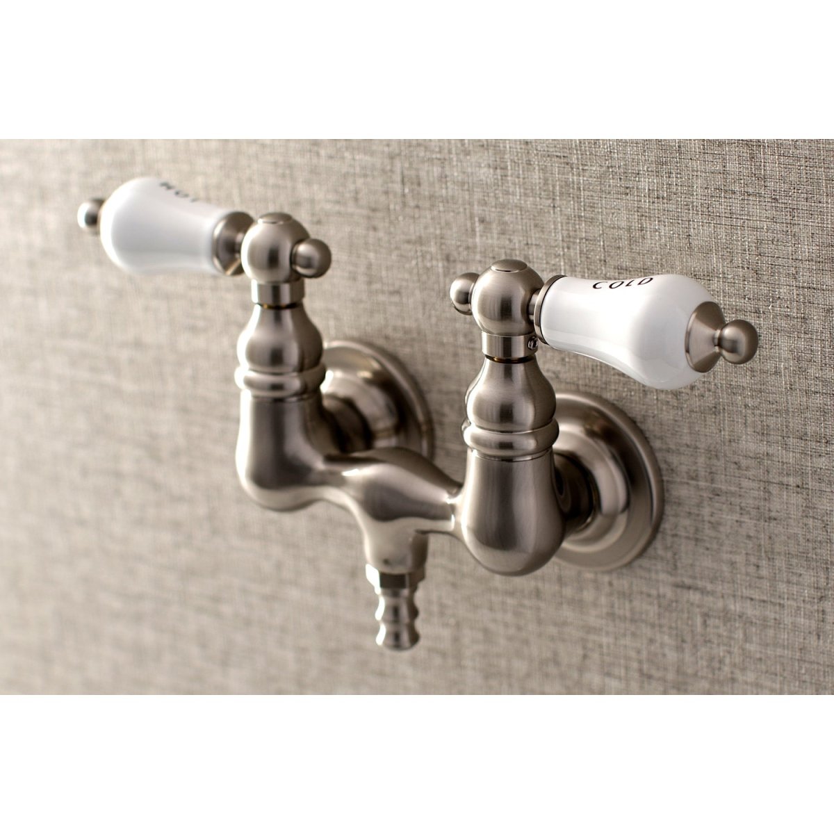 Aqua Vintage 3.4" Wall Mount Tub Faucet In 1.6" Spout Reach - BUILDMYPLACE