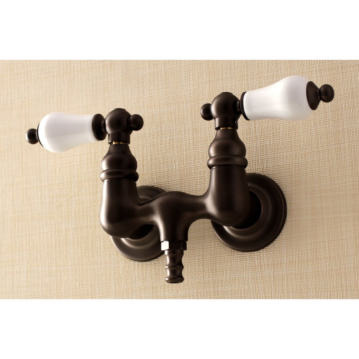 Aqua Vintage 3.4" Wall Mount Tub Faucet In 1.6" Spout Reach - BUILDMYPLACE