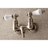 Aqua Vintage 3.4" Wall Mount Tub Faucet In 1.6" Spout Reach - BUILDMYPLACE