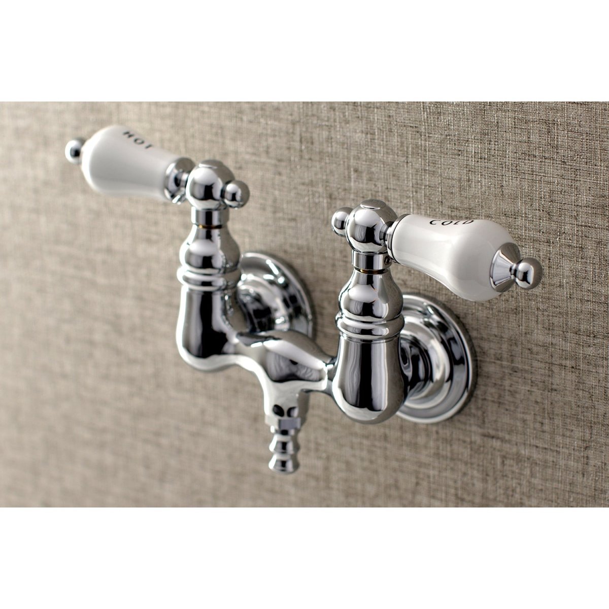 Aqua Vintage 3.4" Wall Mount Tub Faucet In 1.6" Spout Reach - BUILDMYPLACE