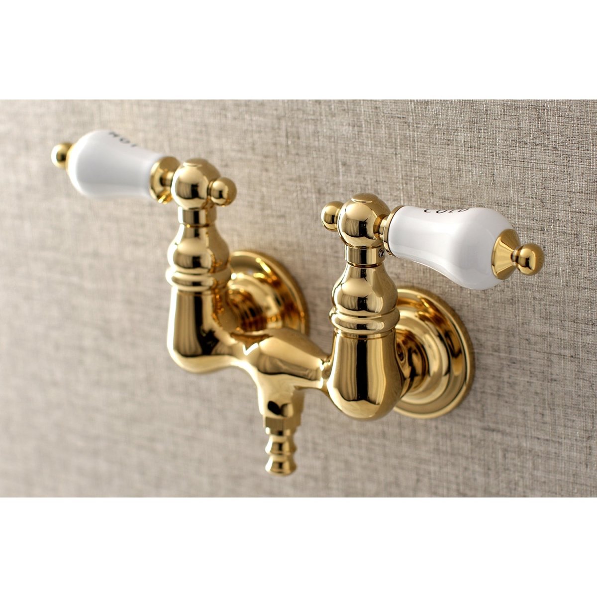 Aqua Vintage 3.4" Wall Mount Tub Faucet In 1.6" Spout Reach - BUILDMYPLACE