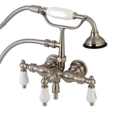 Aqua Vintage 3.4" Wall Mount Tub Faucet With Hand Shower - BUILDMYPLACE