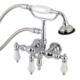 Aqua Vintage 3.4" Wall Mount Tub Faucet With Hand Shower - BUILDMYPLACE