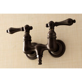 Aqua Vintage 3.4" Wall Mount Tub Faucet With Hand Shower - BUILDMYPLACE