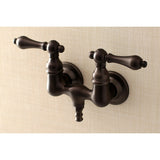 Aqua Vintage 3.4" Wall Mount Tub Faucet With Hand Shower - BUILDMYPLACE