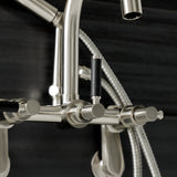 Aqua Vintage 7" Adjustable Wall Mount Clawfoot Tub Faucets - BUILDMYPLACE