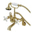 Aqua Vintage 7" Tub Faucet & 2 Hole Installation With Hand Shower - BUILDMYPLACE