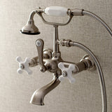 Aqua Vintage 7" Wall Mount Tub Faucet With Hand Shower - BUILDMYPLACE