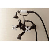 Aqua Vintage 7" Wall Mount Tub Faucet With Hand Shower - BUILDMYPLACE