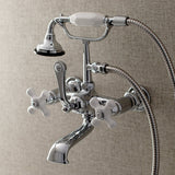 Aqua Vintage 7" Wall Mount Tub Faucet With Hand Shower - BUILDMYPLACE