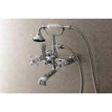 Aqua Vintage 7" Wall Mount Tub Faucet With Hand Shower - BUILDMYPLACE