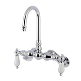 Aqua Vintage Adjustable Center Wall Mount Tub Faucet, 4.1" In Spout Reach - BUILDMYPLACE