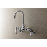 Aqua Vintage Adjustable Center Wall Mount Tub Faucet, 4.1" In Spout Reach - BUILDMYPLACE