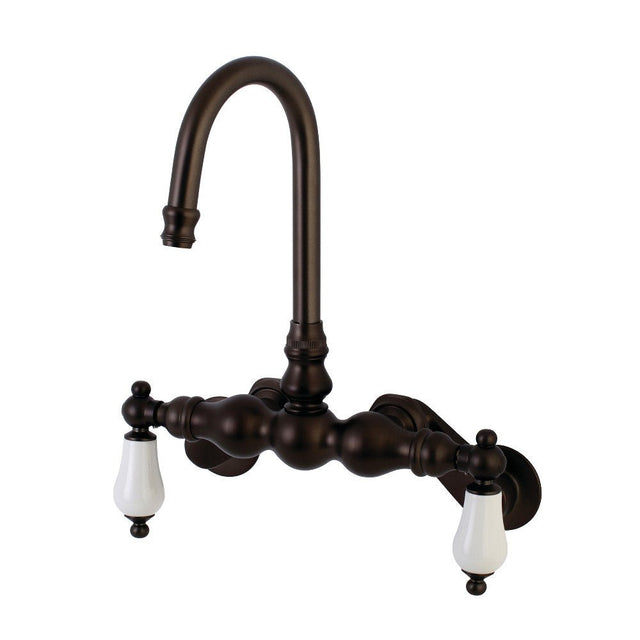 Aqua Vintage Adjustable Center Wall Mount Tub Faucet, 4.1" In Spout Reach - BUILDMYPLACE