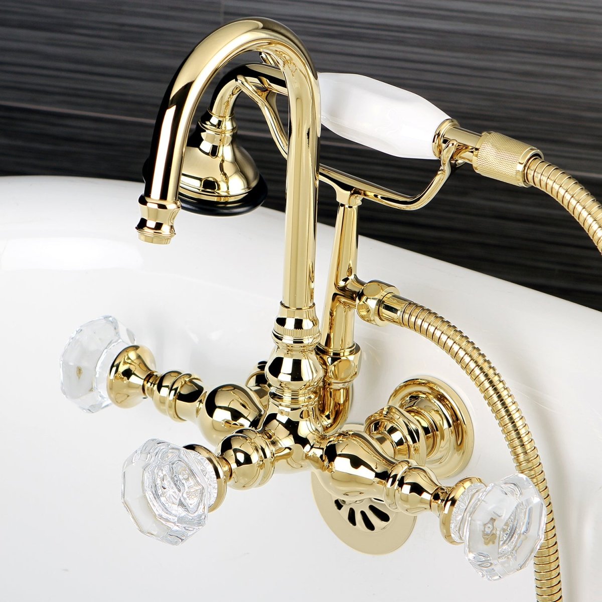 Aqua Vintage Celebrity Wall Mount Clawfoot Tub Faucet - BUILDMYPLACE