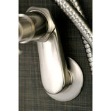 Aqua Vintage Concord 7" Adjustable Wall Mount Tub Faucet With Cross Handles - BUILDMYPLACE