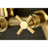 Aqua Vintage Concord 7" Adjustable Wall Mount Tub Faucet With Cross Handles - BUILDMYPLACE