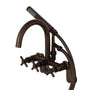 Aqua Vintage Concord 7" Adjustable Wall Mount Tub Faucet With Cross Handles - BUILDMYPLACE
