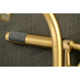 Aqua Vintage Concord 7" Adjustable Wall Mount Tub Faucet With Cross Handles - BUILDMYPLACE