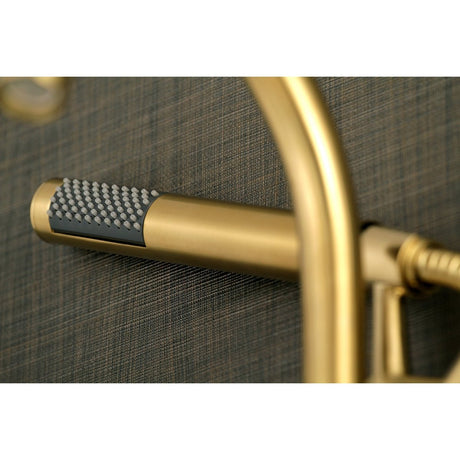 Aqua Vintage Concord 7" Adjustable Wall Mount Tub Faucet With Cross Handles - BUILDMYPLACE