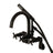 Aqua Vintage Concord 7" Adjustable Wall Mount Tub Faucet With Cross Handles - BUILDMYPLACE