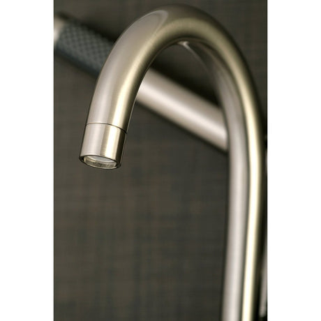 Aqua Vintage Concord 7" Adjustable Wall Mount Tub Faucet With Cross Handles - BUILDMYPLACE