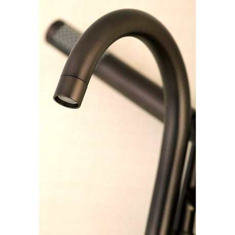 Aqua Vintage Concord 7" Adjustable Wall Mount Tub Faucet With Lever Handles - BUILDMYPLACE
