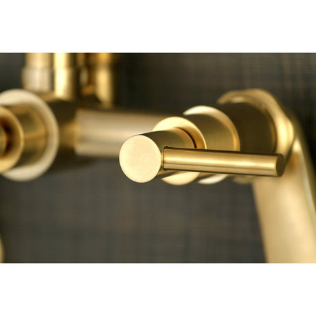 Aqua Vintage Concord 7" Adjustable Wall Mount Tub Faucet With Lever Handles - BUILDMYPLACE