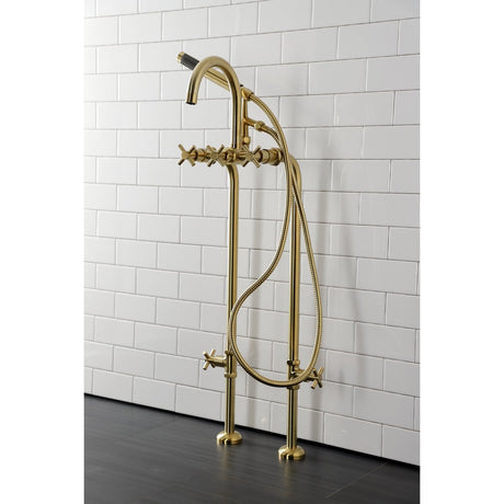 Aqua Vintage Concord Freestanding Tub Faucet With Supply Line, Stop Valve - BUILDMYPLACE