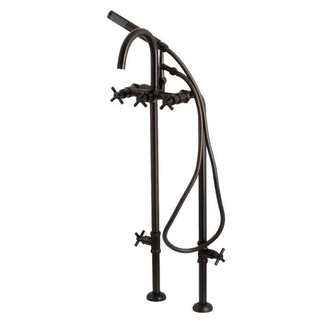 Aqua Vintage Concord Freestanding Tub Faucet With Supply Line, Stop Valve - BUILDMYPLACE