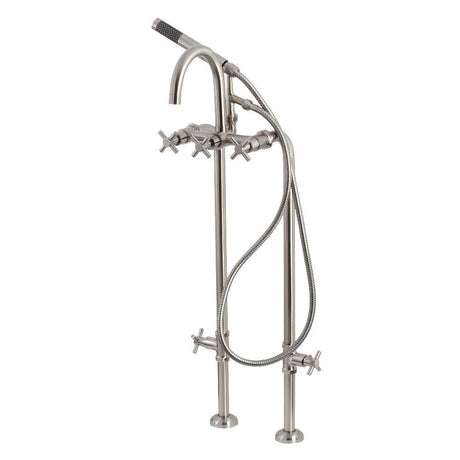 Aqua Vintage Concord Freestanding Tub Faucet With Supply Line, Stop Valve - BUILDMYPLACE