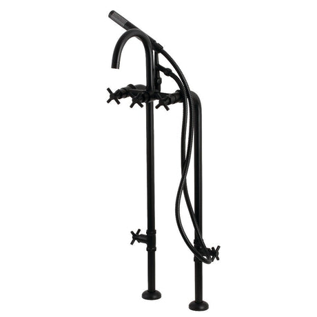 Aqua Vintage Concord Freestanding Tub Faucet With Supply Line, Stop Valve - BUILDMYPLACE