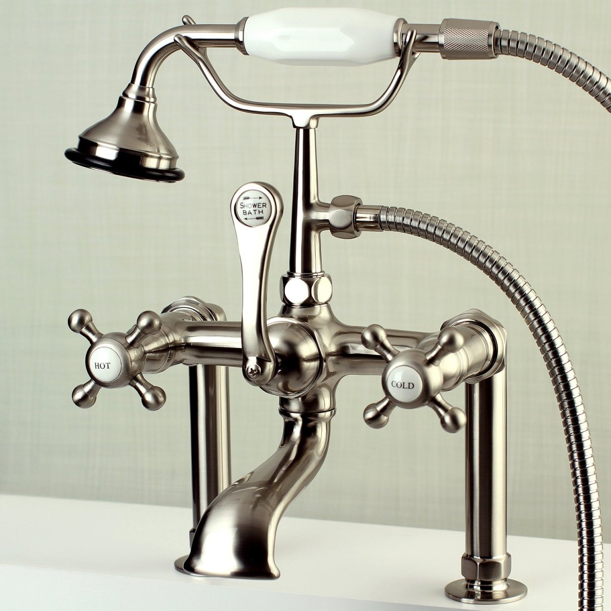 Aqua Vintage Country Deck Mount Clawfoot Tub Faucet - BUILDMYPLACE