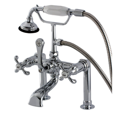 Aqua Vintage French Country Deck Mount Clawfoot Tub Faucet - BUILDMYPLACE