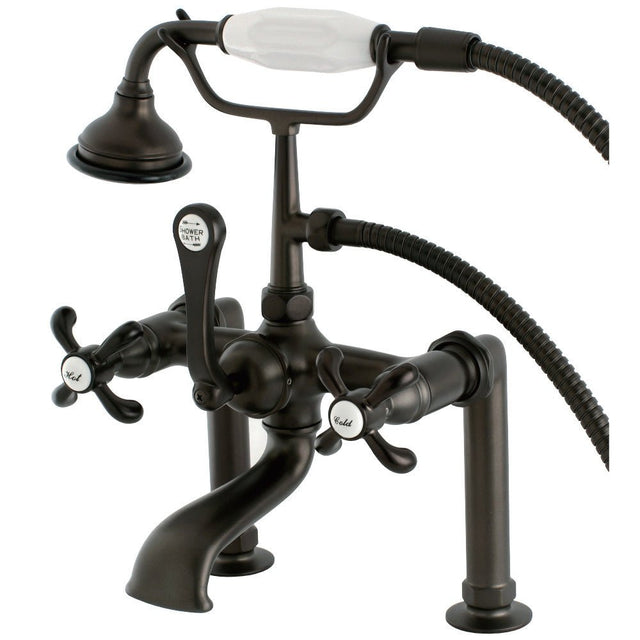 Aqua Vintage French Country Deck Mount Clawfoot Tub Faucet - BUILDMYPLACE