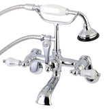 Aqua Vintage Two Handle Wall Mount Tub Faucet - BUILDMYPLACE