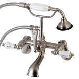 Aqua Vintage Two Handle Wall Mount Tub Faucet - BUILDMYPLACE