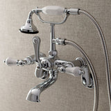 Aqua Vintage Two Handle Wall Mount Tub Faucet - BUILDMYPLACE