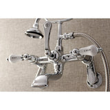 Aqua Vintage Two Handle Wall Mount Tub Faucet - BUILDMYPLACE