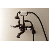 Aqua Vintage Two Handle Wall Mount Tub Faucet - BUILDMYPLACE