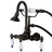 Aqua Vintage Wall Mount Clawfoot Tub Faucet With 3.4" Center Spread - BUILDMYPLACE