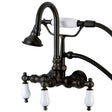 Aqua Vintage Wall Mount Clawfoot Tub Faucet With 3.4" Center Spread - BUILDMYPLACE