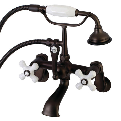 Aqua Vintage Wall Mount Tub Faucet With Hand Shower - BUILDMYPLACE