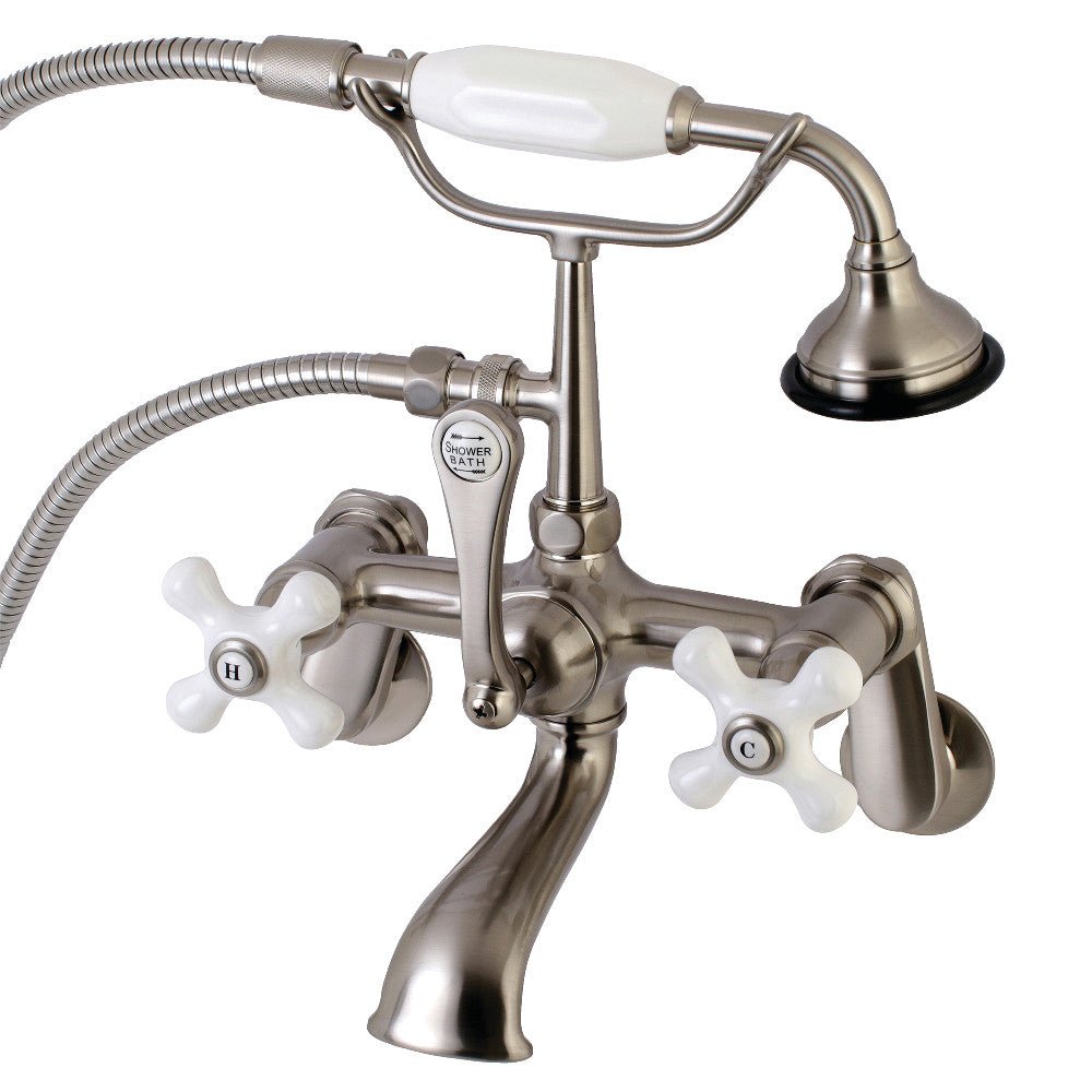 Aqua Vintage Wall Mount Tub Faucet With Hand Shower - BUILDMYPLACE