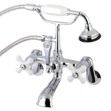 Aqua Vintage Wall Mount Tub Faucet With Hand Shower - BUILDMYPLACE