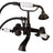 Aqua Vintage Wall Mount Tub Faucet with Hand Shower, 7" Centers Two hole Installation - BUILDMYPLACE